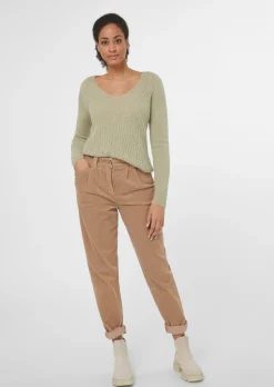 Ajour-Pullover aus Alpaka- Mischung