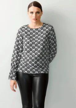 Bluse in Alloverprint