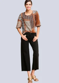 Bluse in mordener Patchoptik