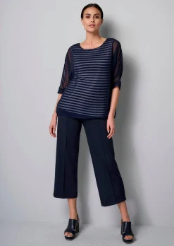 Bluse in Streifendessin