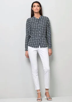 Bluse mit grafischem Druck