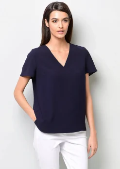 Bluse mit V-Ausschnitt