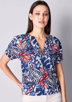 Bluse mit V-Ausschnitt