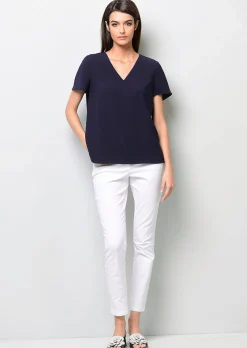 Bluse mit V-Ausschnitt