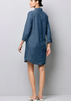 Hemdblusenkleid in Jeansoptik aus trageangenehmer Lyocellware