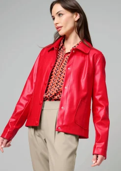 Jacke aus Lederimitat
