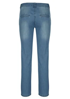 Jeans mit Goldknopf