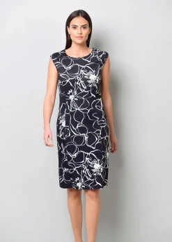 Jerseykleid in floralem Dessin