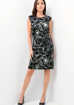 Jerseykleid in floralem Dessin