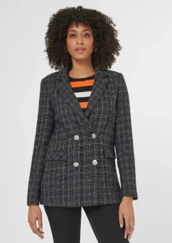 Klassischer Blazer mit silberfarbenen Knöpfen