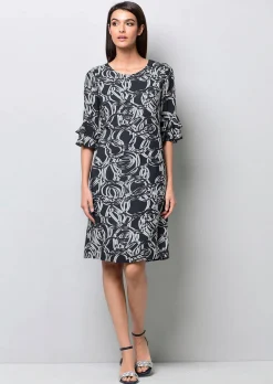 Kleid mit grafischem Dessin