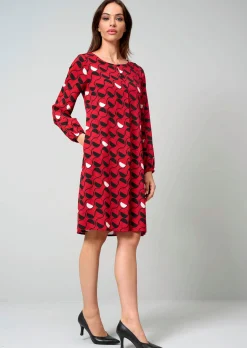 Kleid mit grafischem Dessin