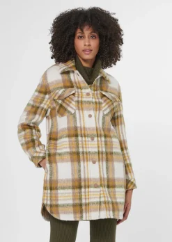 Lange Hemdjacke mit Karo-Muster