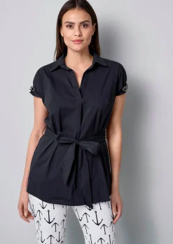 Longbluse mit Kettendetails am Arm