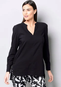 Oversizedbluse mit kleinen Falten im Rückteil