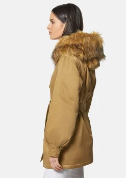 Parka mit Kapuze und abnehmbarem Fake-Fur