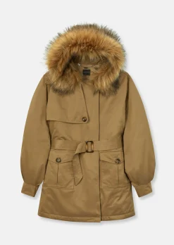 Parka mit Kapuze und abnehmbarem Fake-Fur