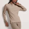 Rollkragen-Shirt mit Spitze