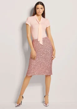 Schlanker Pencil-Skirt mit Wendepailletten