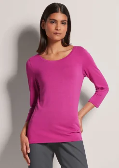 Shirt mit U-Boot-Ausschnitt