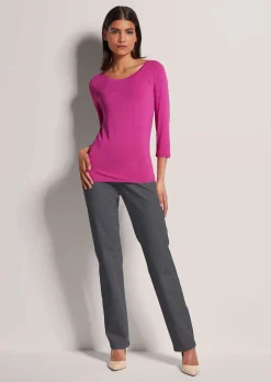 Shirt mit U-Boot-Ausschnitt