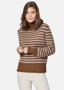 Softer Schurwoll-Pullover mit stylischen Streifen