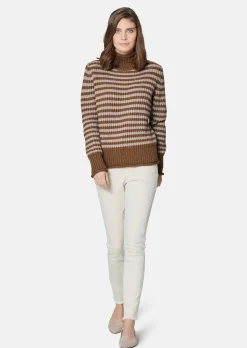 Softer Schurwoll-Pullover mit stylischen Streifen