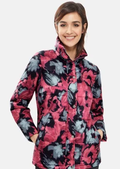 Steppjacke mit floralem Print