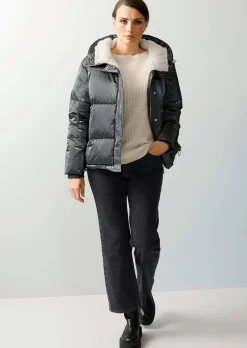 Steppjacke mit Teddyfell