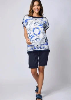 Strandshirt im maritimen Dessin