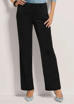 Stretch-Hose im Veloursleder-Look