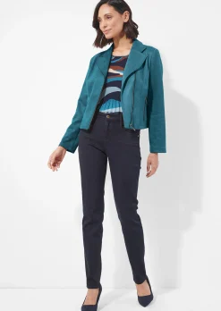 Velours-Bikerjacke