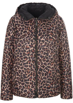 Wattierte Wendejacke mit Kapuze